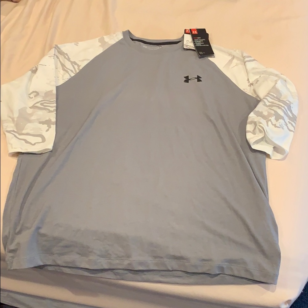 3/4 length sleeve under armour shirt camo
